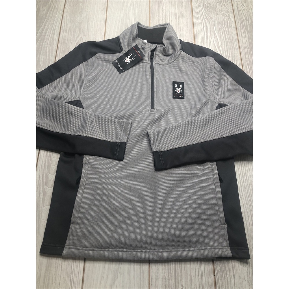 New Spyder Mens Ski 1/4 Jacket Size Medium Gray
